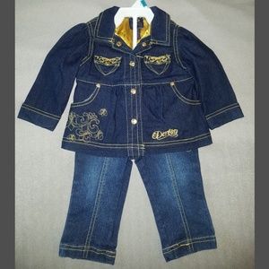 House of Dereon Infant Jean Jackets Set